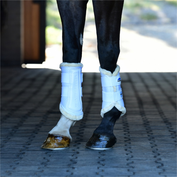 2025 Weatherbeeta Tough-Tec Comfy Fleece Brushing Boots 1027505 - White / White